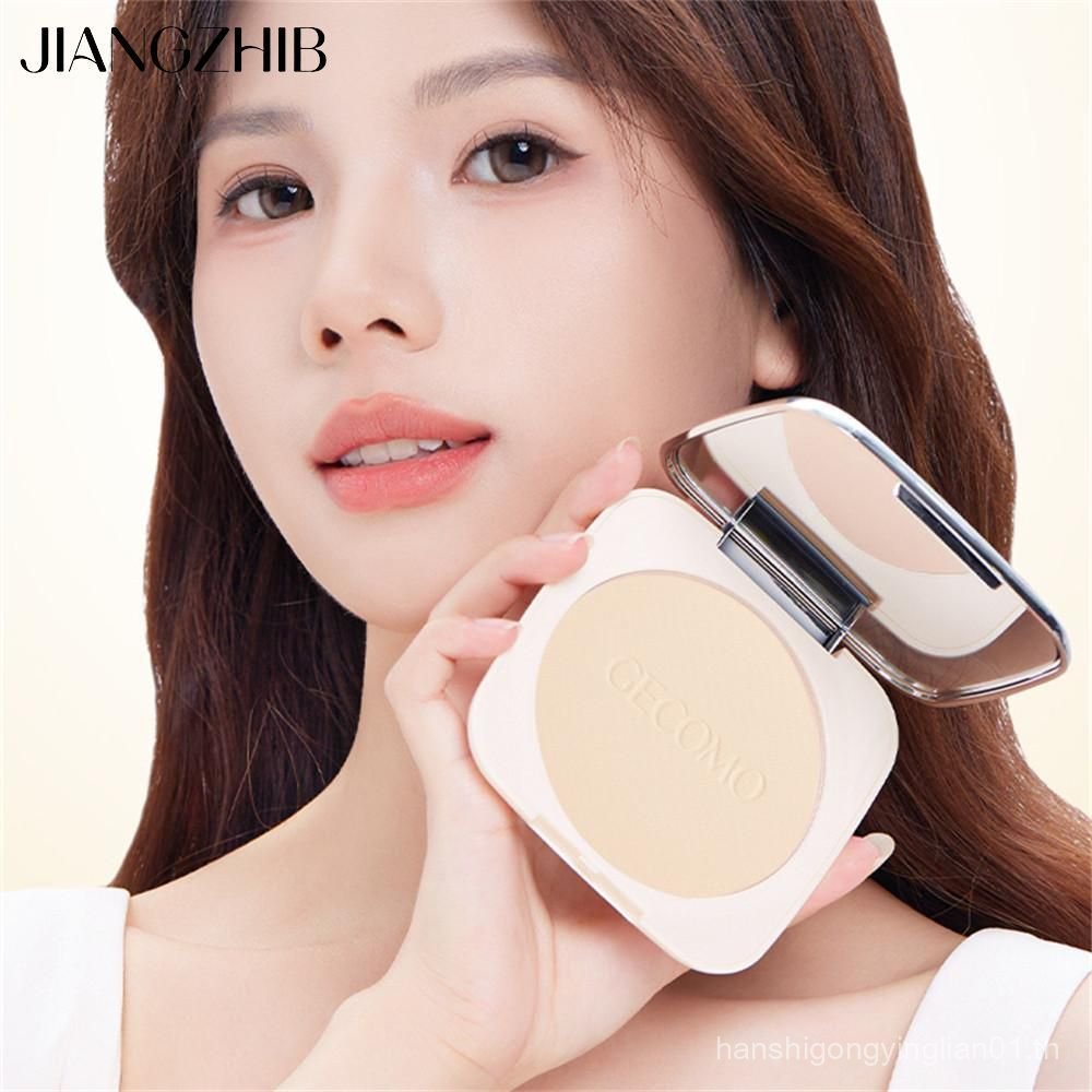 JIANGZHIB แป้งอัดแข็ง แป้งไฮไลท์เนื้อนุ่ม แมท ฟินิช คอนซีลเลอร์แต่งหน้า ติดทนนาน การตั้งค่าไร้ที่ติ 