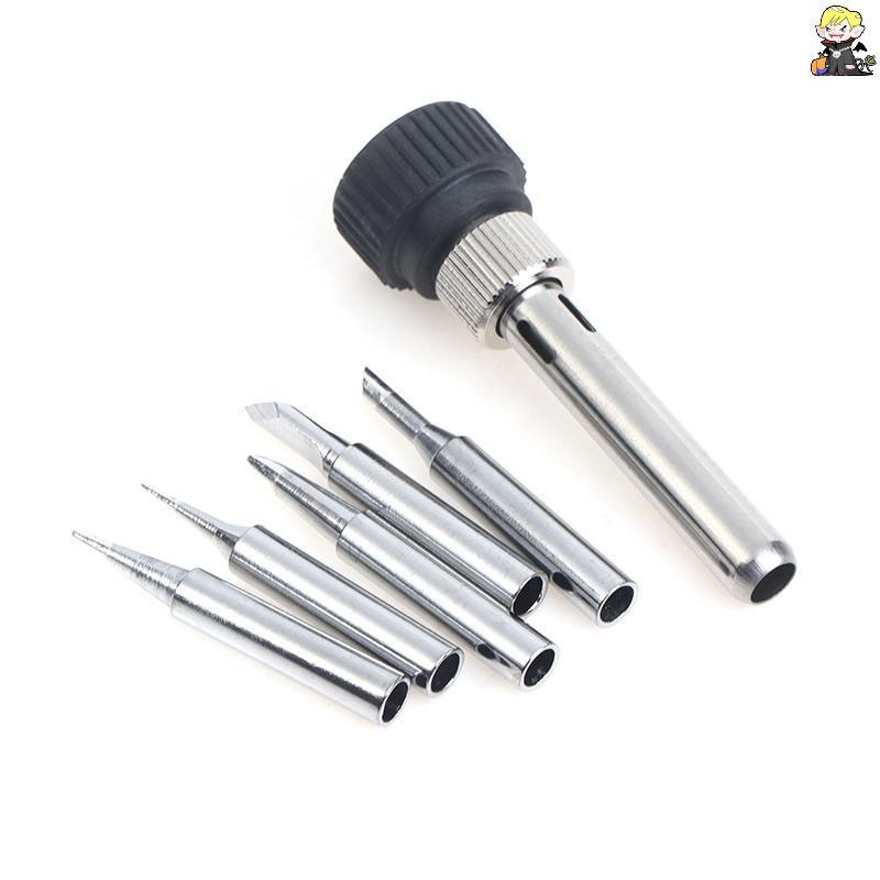 [CLA] สําหรับ ESD 8552D 936 737D 898D 907 HAKKO ปลายเหล็ก Cannula ปลอกและ 5 X หัวแร้งเคล็ดลับสถานีบัดกรีเหล็กอะแดปเตอร์ [TH]