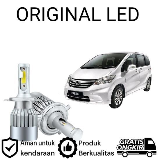 AM 2 ชิ้น H4 COB 36 วัตต์ LED ไฟหน้าสําหรับ Honda Freed 2009 2017