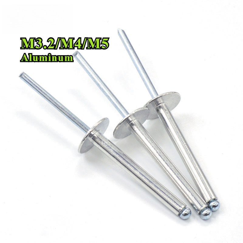 หมุดย้ำ Pop Rivet อะลูมิเนียม แบบหัวจัมโบ้ (Jumbo Head) น้ำหนักเบา แข็งแรง ทนทาน นิ้ว ใช้ในงานอุตสาห