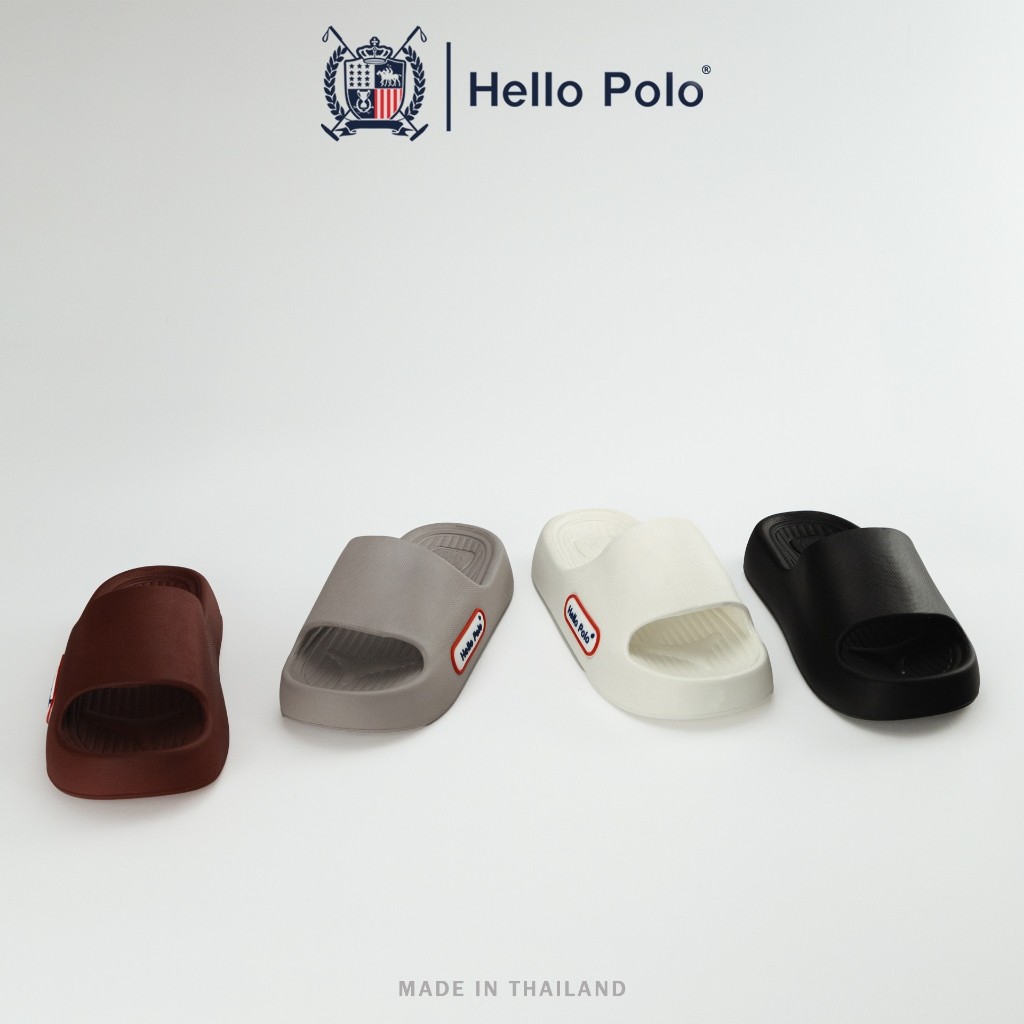 Hello Polo รุ่น HP8058 รองเท้าแตะ รองเท้าลำลอง แบบสวม แฟชั่นผู้ชาย ยาง EVA กันลื่น ใส่ได้ทั้งผู้ชายแ