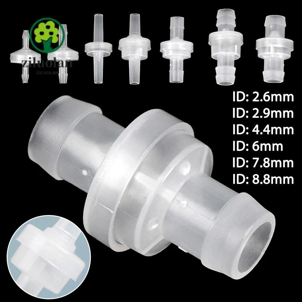 Ziluolan 1/5 ชิ้น One-Way วาล์ว, One Way Non-Return Pagoda อินไลน์พลาสติกตรวจสอบวาล์ว,แก๊ส Liquid Water Fluid Air ปั๊มอุปกรณ์เสริมเส้นผ่านศูนย์กลาง 3/4/6/8/10/12 มม.ของเหลว Stopper
