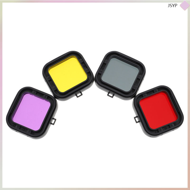 👓 4 PCS ฟิลเตอร์เลนส์ดำน้ำสำหรับกล้องสี SJ9000 F88 F88BR รองรับ