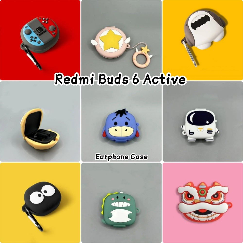 In StockFor Redmi Buds 6 Active Case น่ารักการ์ตูนซิลิโคนอ่อนนุ่มหูฟังกรณีปลอก NO.3