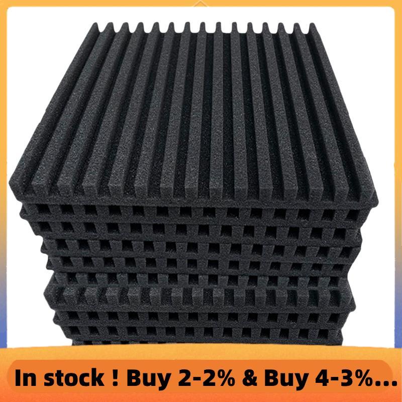 12Pack Acoustic Studio Absorption Foam Panel-Broadband Sound Absorption-Sound Proof Padding Studio F