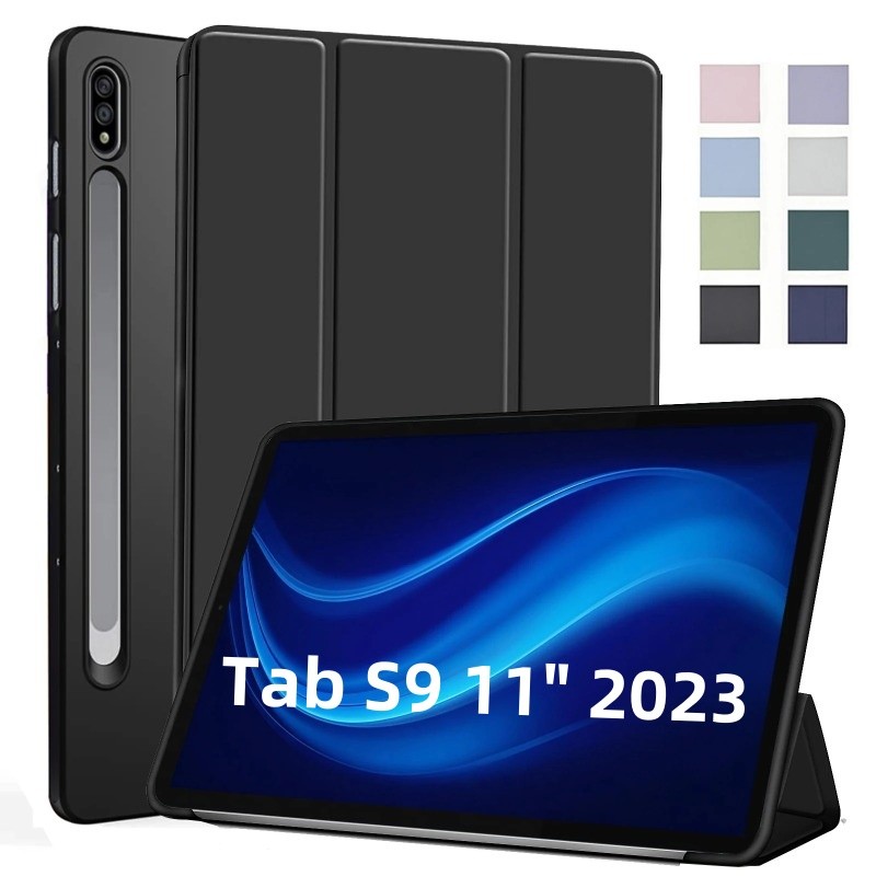 SAMSUNG สําหรับSamsung Galaxy Tab S9 กรณี 11 นิ้วขาตั้งแม่เหล็กนุ่มTPUกลับสําหรับGalaxy Tab S9 2023 