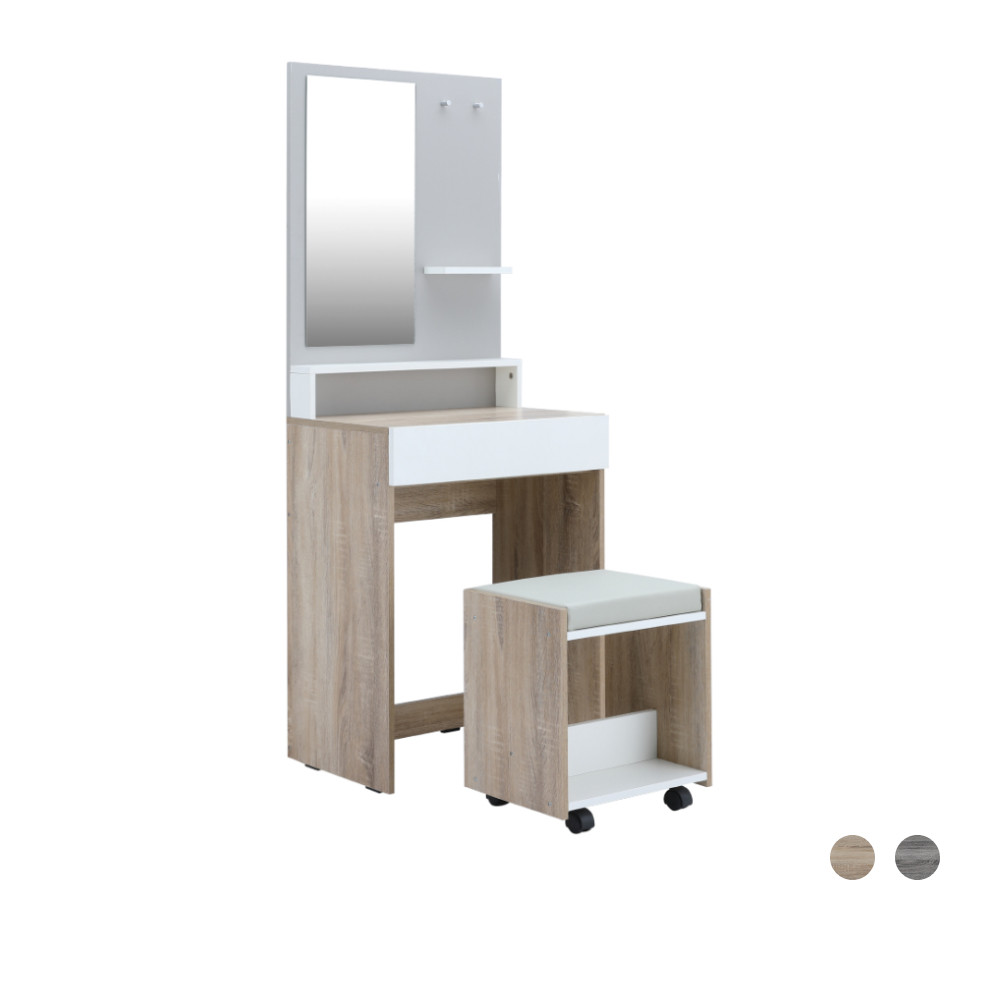 HomeHuk โต๊ะเครื่องแป้งพร้อมสตูล รุ่นมินิโอ