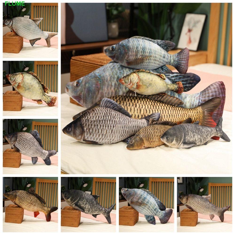 FLUME จําลองปลาของเล่นตุ๊กตา,การ์ตูนปลาปลานิลการ์ตูนปลายัดตุ๊กตา,ตลก Plush 30/40 ซม.น่ารักปลาอะนิเมะหมอนตุ๊กตาสาว Xmas ของขวัญ