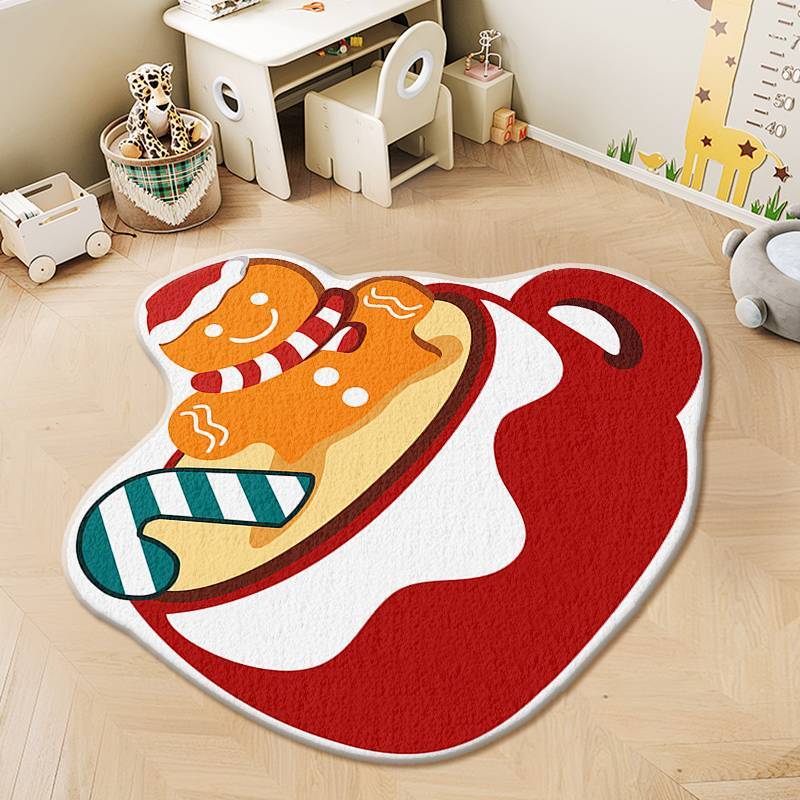 Cute Girl Shaped Bedside Blanket Bedroom Room Stain-Resistant Carpet Cloakroom Living Room Plush 3uY