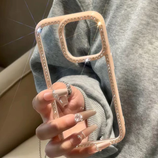 เคสโทรศัพท์โปร่งใสสําหรับ iPhone 11 13 17 Pro Max 11 16 15 14 Pro Max Air Glitter เพชรฝาครอบ