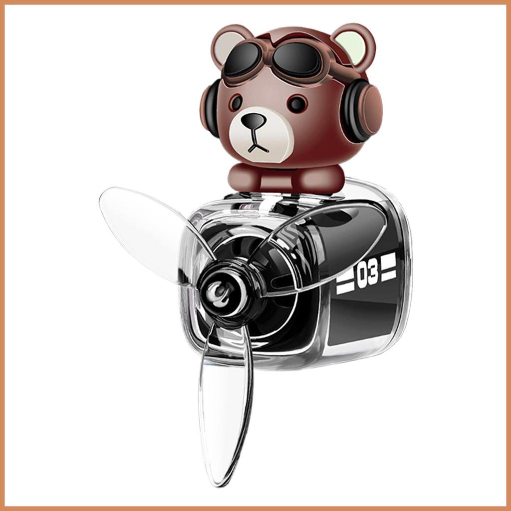 Bear Pilot Car Air Freshener Bear Helicopter Air Freshener Car Long Lasting Fragrance Auto Refresher