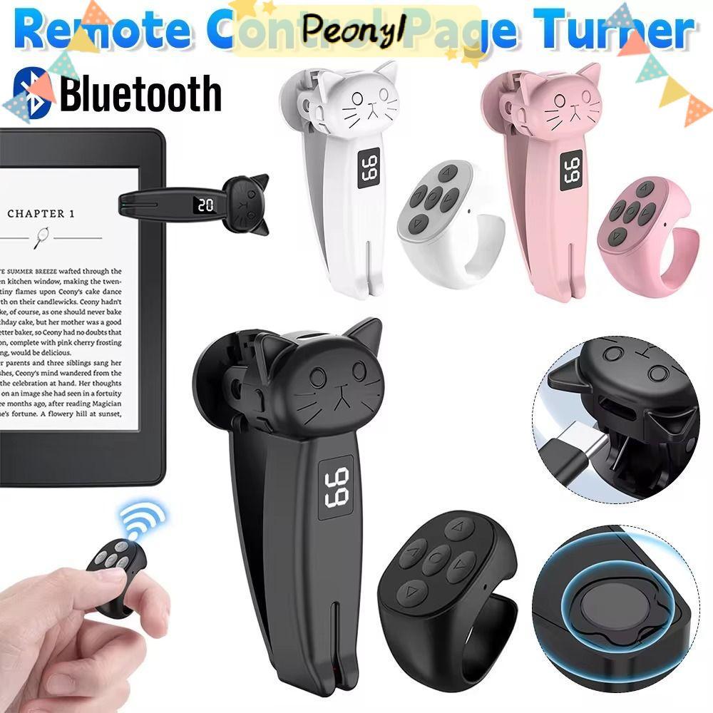 PEONY Electric Auto Page Turner, Mute Bluetooth-Compatible Finger Clicking Device, 2024 Portable Qui