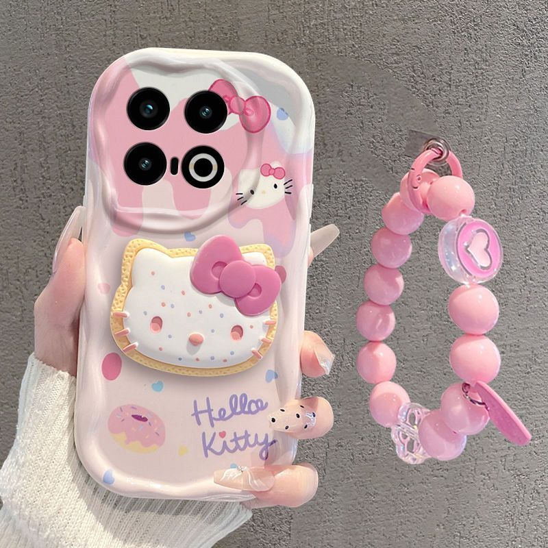 สําหรับ iQOO 15 13 12 11 Z9 Z9x Z7 Z7x 5G เคสโทรศัพท์ปลอกการ์ตูนผู้หญิงยางนุ่ม Drop-Resistant Bracket ผู้หญิงเกราะป้องกัน