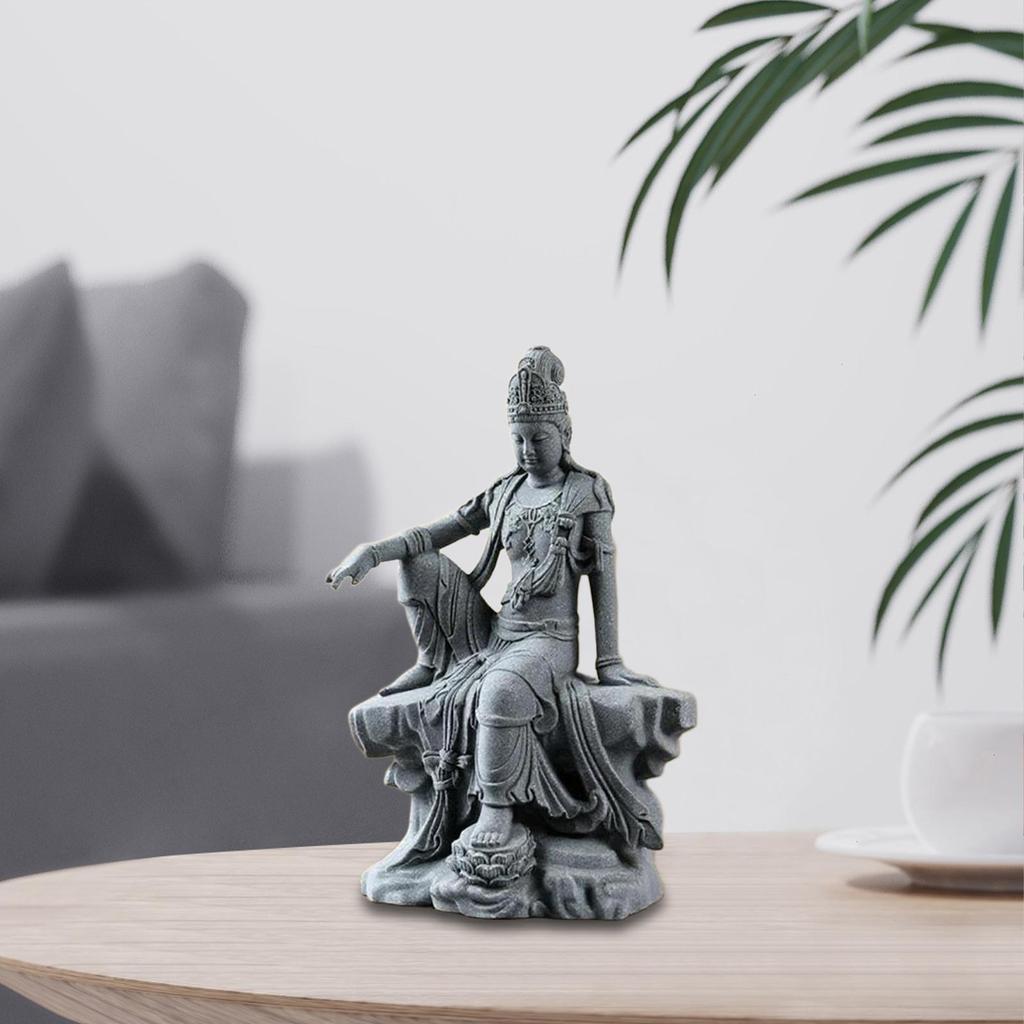 [gkglcd] Avalokiteshvara พระโพธิสัตว์รูปปั้น Kuanyin ประติมากรรมอเนกประสงค์น้ําหนักเบาสําหรับ Home T