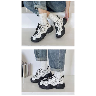 MASS Sneaker *บวกเพิ่ม 1 ไซซ์* รองเท้าผ้าใบ ไซส์ใหญ่ รองเท้าผ้าใบทรงสปอร์ต รองเท้าเดินป่า นุ่ม กันลื่น เดินป่า [LN5200]