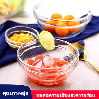 ชามแก้วใสหนา ชามผสมอาหาร ชามสลัด ถ้วยซุป ใช้สำหรับตีไข้ นวดแป้ง ทำสลัด และเป็นชามซุปในครัวเรือน ดีไซน์สวย พรีเมียม