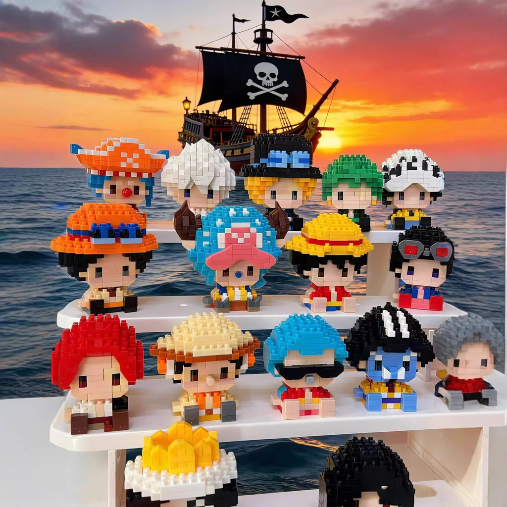Nlnm การ์ตูน Micro Building Blocks m195-m214 ธีมโจรสลัด Full Range รุ่น Building Block ตุ๊กตาตกแต่งของขวัญ