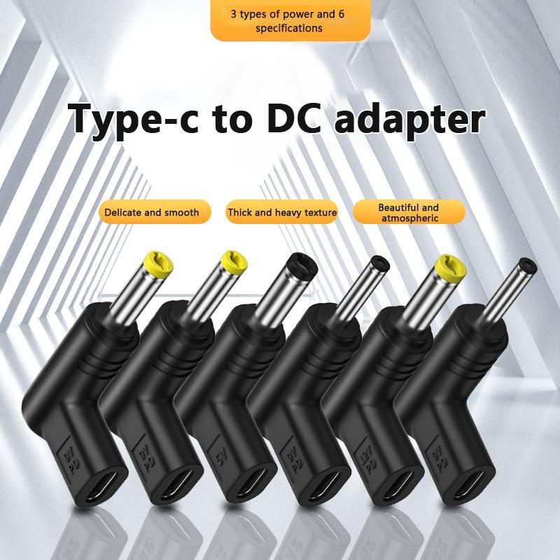 BBTH USB C PD To Power Connector Universal /9/12V ประเภท C ถึงแจ็คปลั๊กชาร์จอะแดปเตอร์แปลงสําหรับเราเตอร์พัดลมแท็บเล็ต Vary