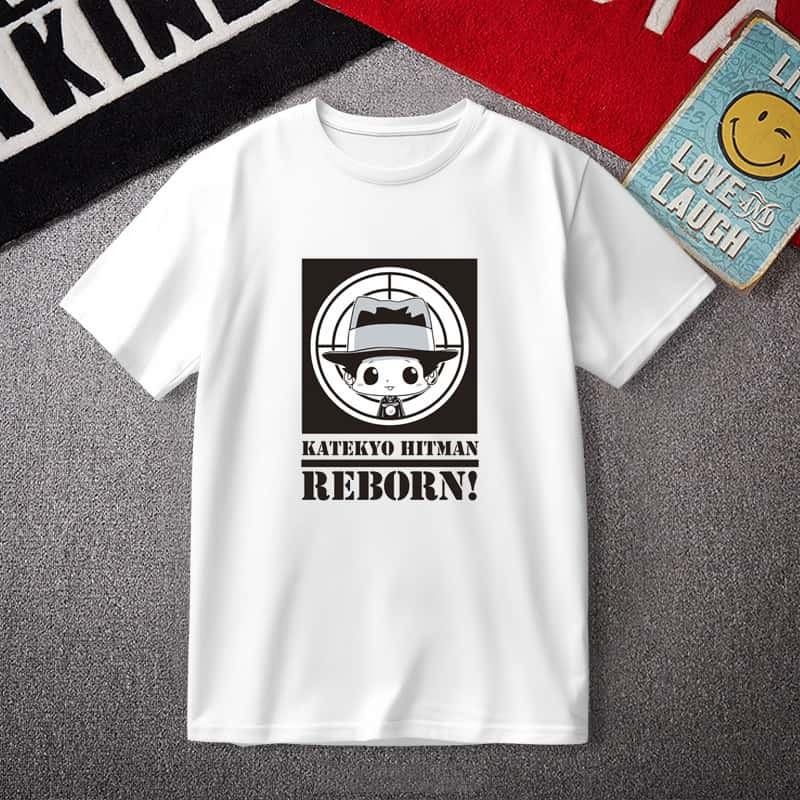 เสื้อยืด Hitman Reborn! 🤍 วองโกเล่แฟมิลี่ Vongola Family ลาย Tsuna Hibari Gokudera เสื้ออนิเมะฮิตสีข