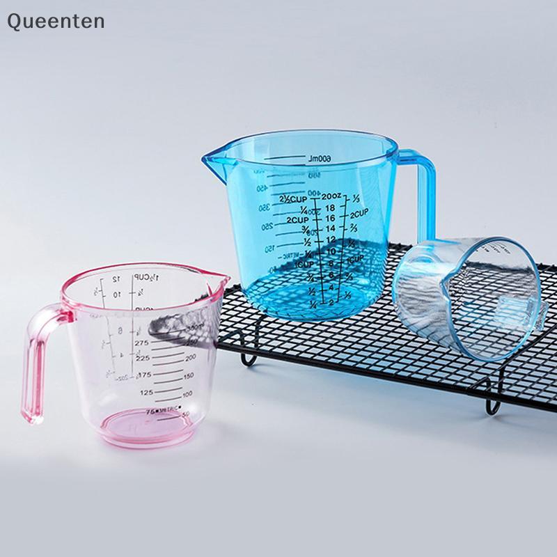 Queenten 1 PC 150/300/600Ml อเนกประสงค์ถ้วยตวงพลาสติกทนความร้อนพร้อมถ้วยตวงขนาดอุปกรณ์ครัว QT