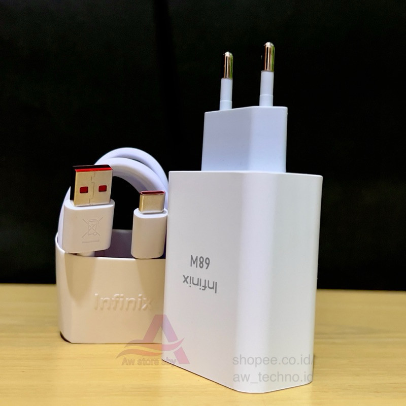 Fast Charger infinix Type C Super Fast Charging 68W INFINIX GT 10 Zero 20 30 X Pro Note 10 11 12 20 