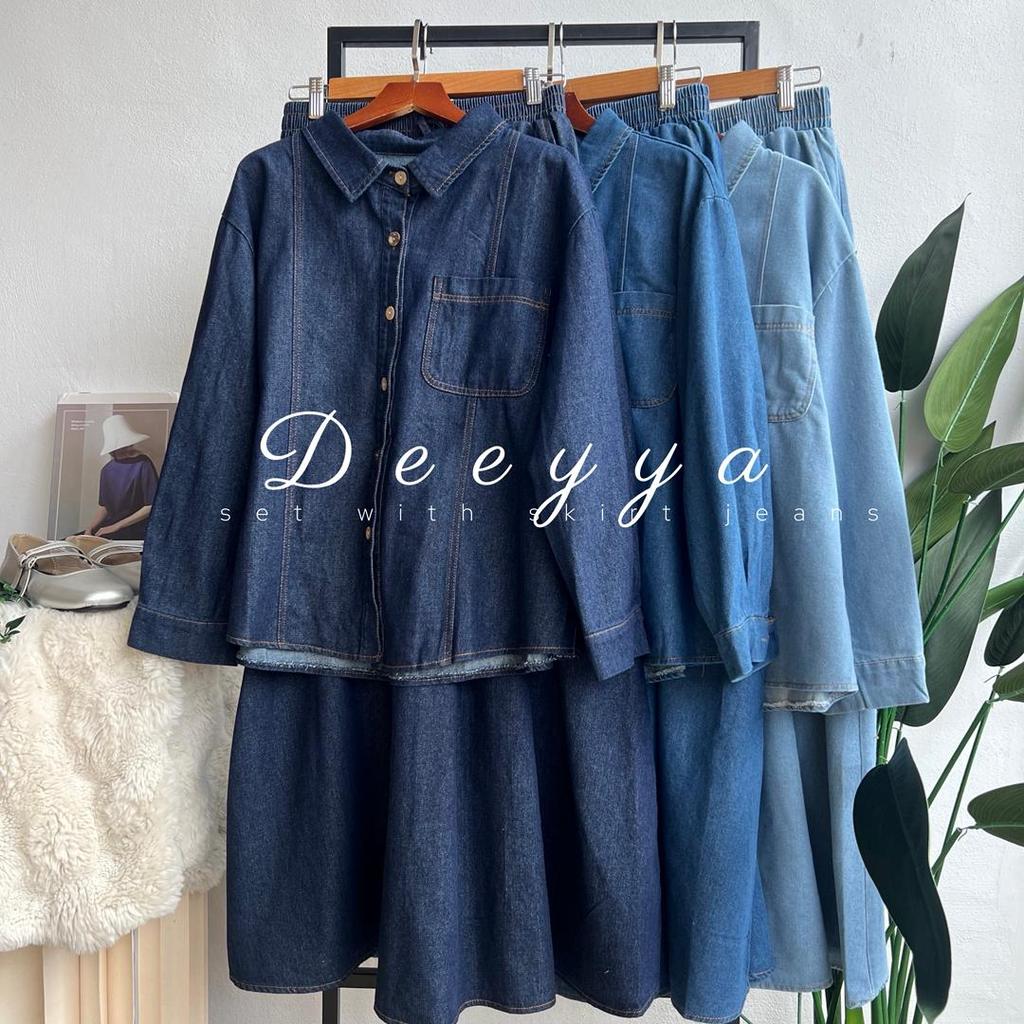 BAJU SET KAIN - กางเกงยีนส์ DEYA SET