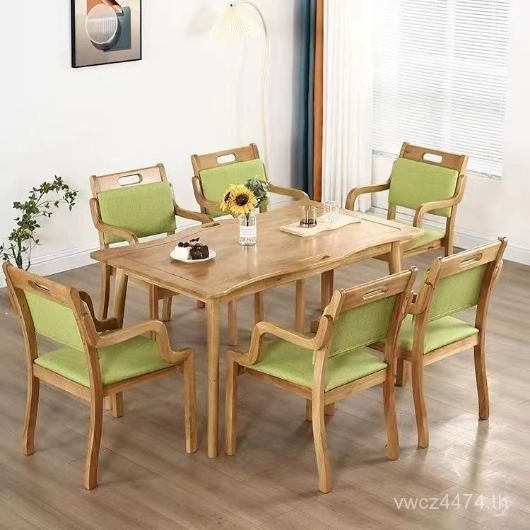 เคารพ Old Home Furnishing Aging ไม้ยางพาราไม้เช่า Room Disassembly ในครัวเรือนเก้าอี้โต๊ะรับประทานอา