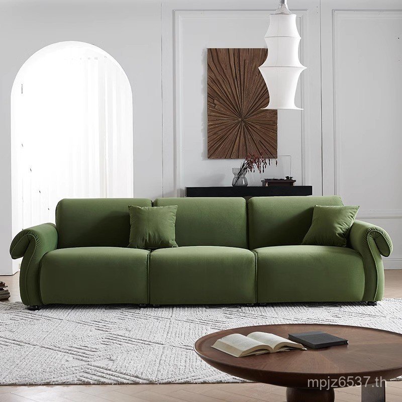 Retro Influencer Flannel โซฟาภาษาฝรั่งเศสคําขนาดกลาง Octopus ผ้าโมเดิร์นโซฟาโบราณผสมห้องนั่งเล่น KNL