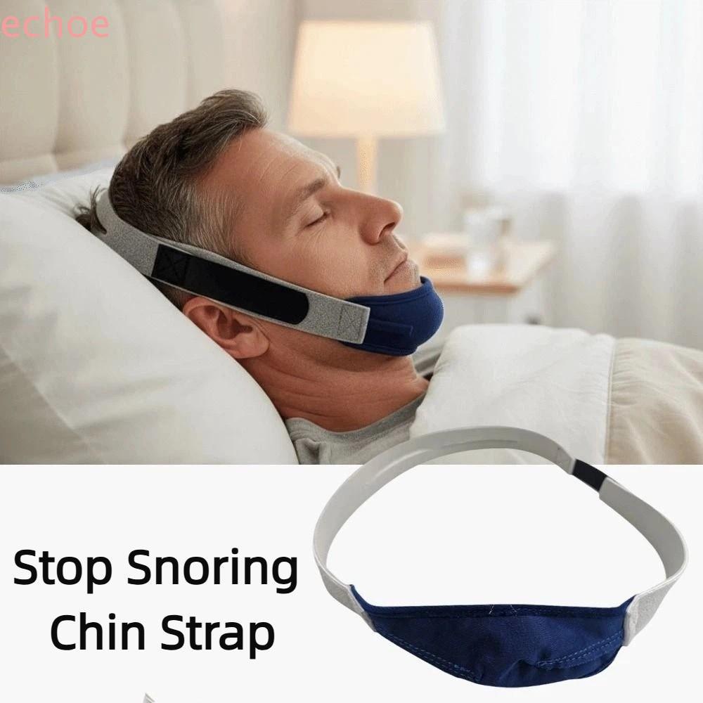 ECHOEDGE หยุดกรนสายรัดคาง, น้ําหนักเบา Breathable Anti-snoring เข็มขัด, Care เครื่องมือสบาย Latex ฟรียืดหยุ่น Chin สนับสนุนสายคล้องเปิดปาก Sleep
