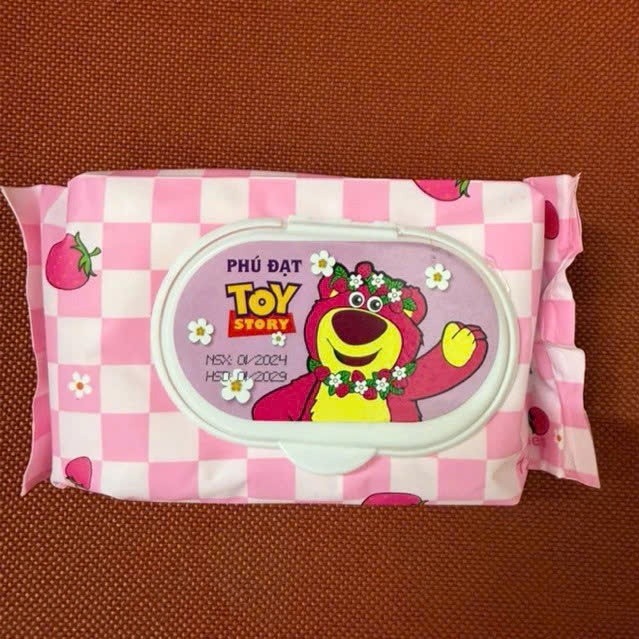 กล่องบรรจุ 24 แพ็คเกจ OF LOSTO Pink Bear WET TOWELS (120 แผ่น) PHU DAT รุ่นใหม่ - เครื่องใช้ไฟฟ้าในค