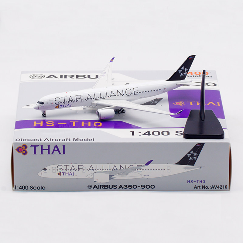 Ready Stock Sale - 16cm Aviation AV4210 1: 400 Thai Airlines A350-900 HS-THQ High-End Collection