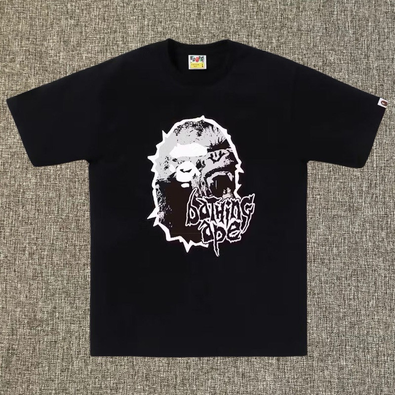 Bape Made Ape Head Tee Black Original / Bape เสื้อยืด Unisex ของแท้