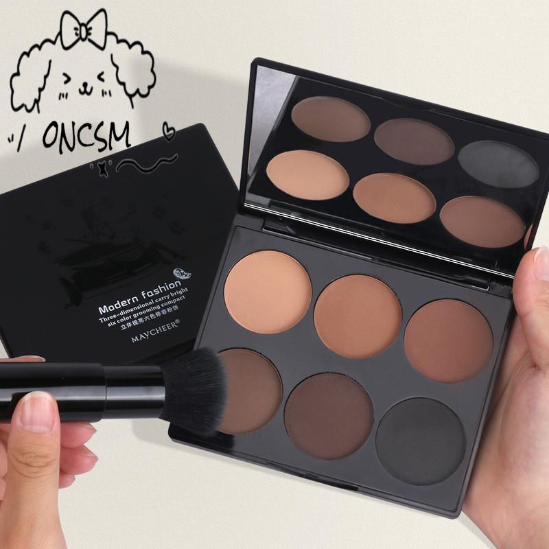 พาเลทอายแชโดว์สูง 6 สี - All-in-One Face Sculpting Matte Finish