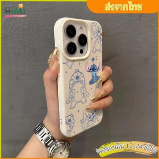 💙การ์ตูน Stitch💙 คู่ สำหรับ IPhone 11 12 15 16 17 13 14 Pro Max XR XS X 7Plus 8Plus Max 16 7 8 15 Plus เคสโทรศัพท์สีชมพู