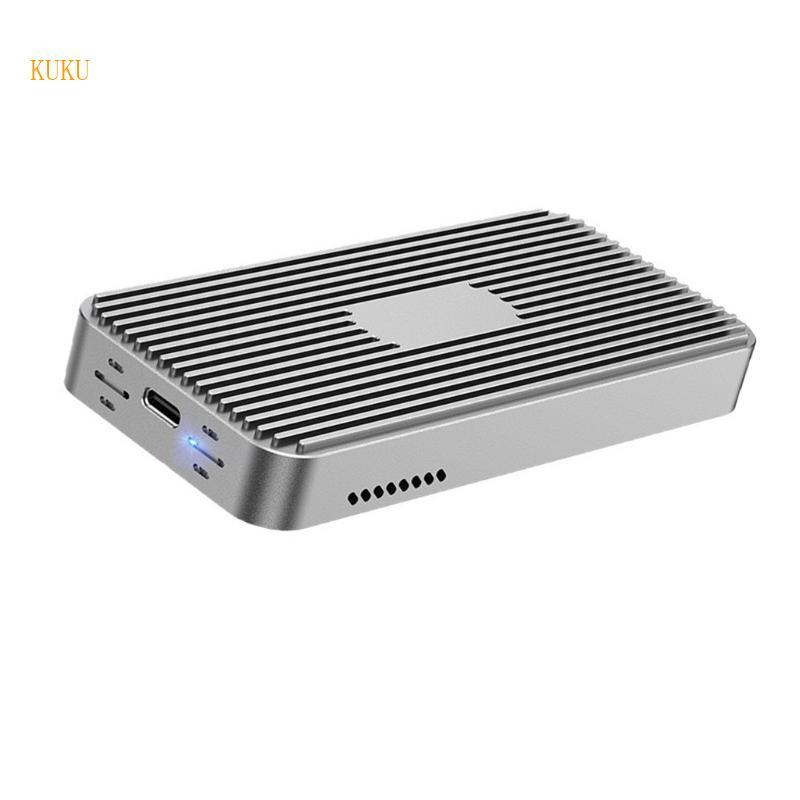 KU * USB4 80Gbps อลูมิเนียม Enclosure Case M 2 NVMe ไดรฟ์ Fast Transfer ความเร็วพัดลมสําหรับ 2230 22