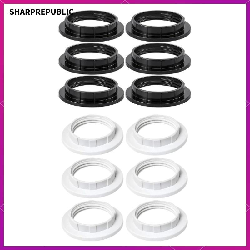 [Sharprepublic] 6x E26/E27 Light Socket Shade แหวนเส้นผ่านศูนย์กลางภายใน 1.54 "แหวนยึดสําหรับโคมไฟจี้ไฟโคมไฟกระจก