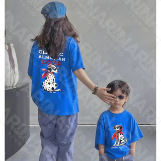 🔥พร้อมส่ง&COD🔥RINA STUDIO🔥 ชุดเสื้อยืดสำหรับครอบครัวในลinie์สินค้าแบบครอบครัว ใหม่ 2025 เสื้อยืดคอกลม 100% ผ้าแตนม้า#2