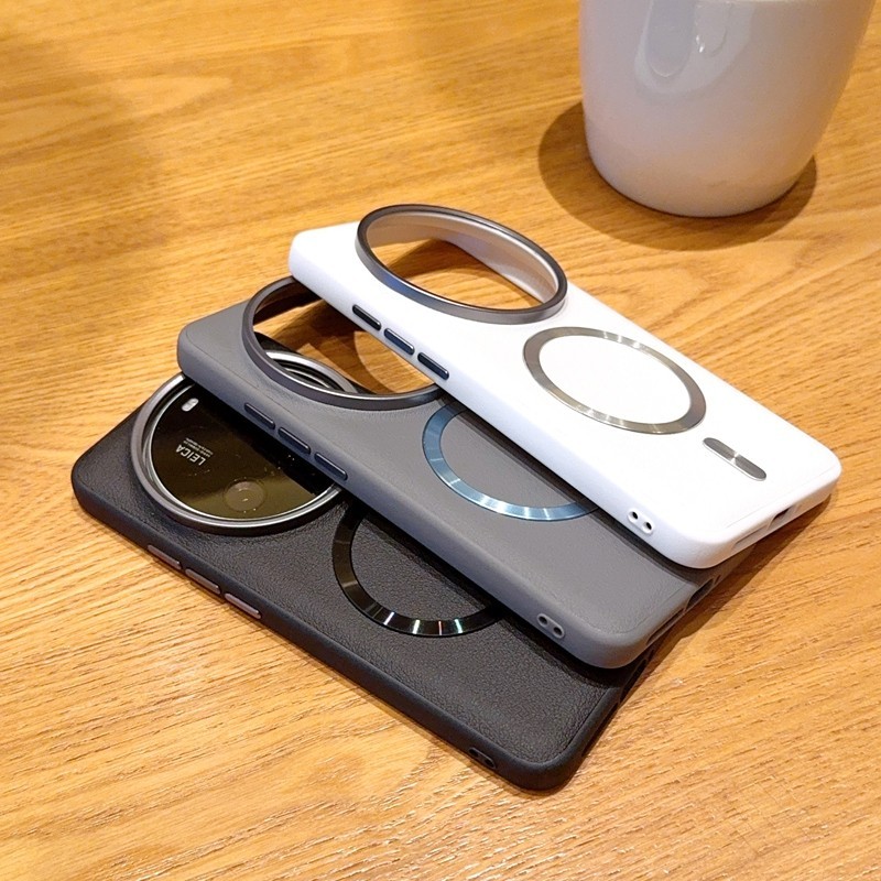 สําหรับ Xiaomi 17 Ultra, 15 14 Ultra Case ELVEV กันกระแทก PU หนัง Hard PC CD แหวนดูดฝาครอบโทรศัพท์ ราคา ถูกที่สุด ดีลบีเคเค แกลเลอรีภาพที่ 3