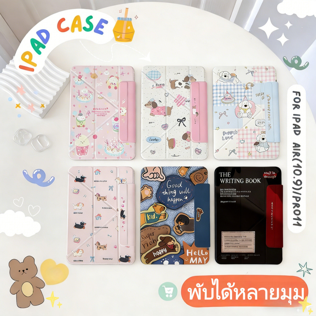 เคสสำหรับ ไอแพด เข้ากันได้สำหรับ Gen11 A16 Gen7 Gen8 Gen9 10.2 Air4 Air5 10.9 Air6/7 2024 11 นิ้ว เคสไอแพด