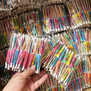 【ร่มไม้จิ้มฟัน】50PCS ค็อกเทล Umbrell ร่มตกแต่งเครื่องดื่ม ส้อมค็อกเทล 10 ซม. ร่มตกแต่งสำหรับมะพร้าวหรือแก้วค็อกเทล