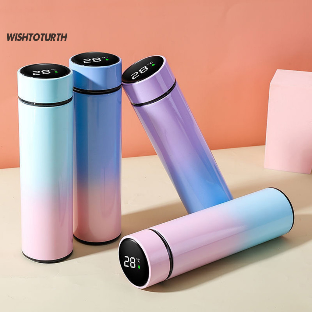 ☼WT 500ML กระติกน้ําสูญญากาศ 4 สีทนต่อการสึกหรอ