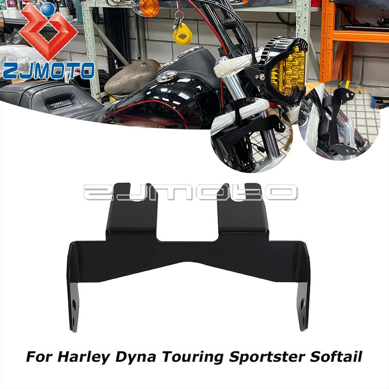 ZJ ขายึดไฟหน้าสำหรับ Baja Designs LP9 อุปกรณ์เสริมสำหรับรถจักรยานยนต์สำหรับ Harley Dyna Softail FXFB