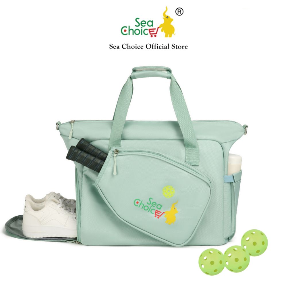 SEA CHOICE กระเป๋าใส่ไม้พิกเกิลบอลความจุใหญ่ กระเป๋ากีฬากันน้ำ ดีไซน์อเนกประสงค์พร้อมช่องใส่รองเท้า ใส่ไม้ pickleball