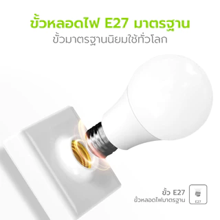 Nataku หลอดไฟ หลอดไฟLED หลอดขั้วe27 รับประกัน 2 ปี ประหยัดไฟ มาตรฐานมอก ปลอดภัยต่อผิวและสายตา