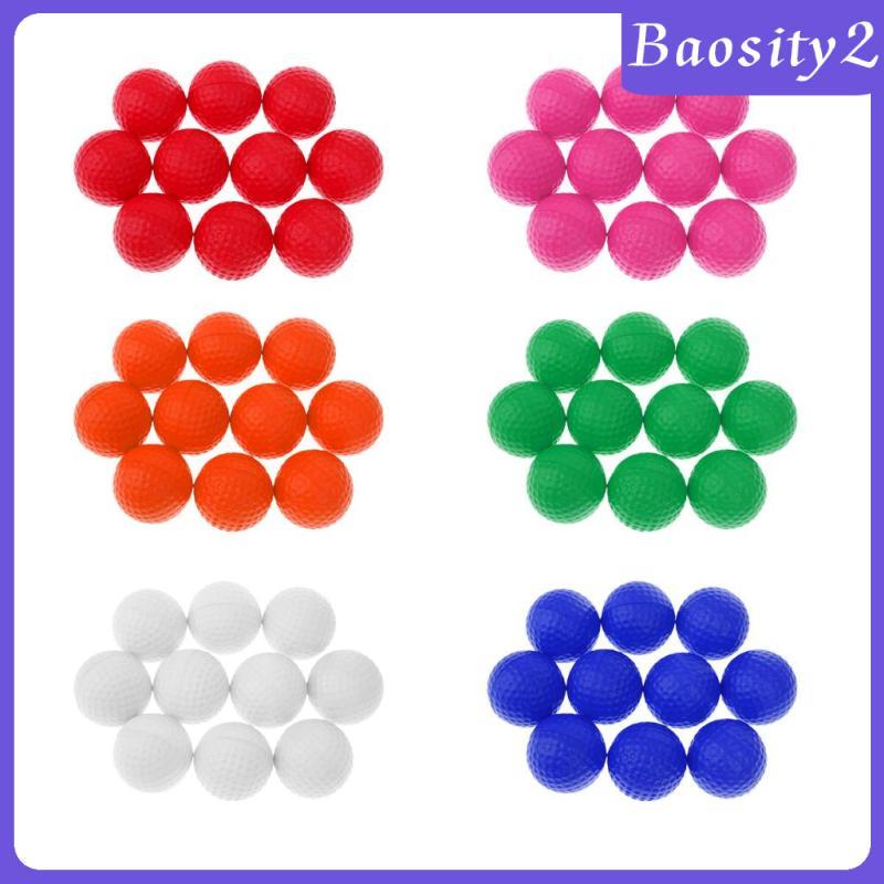 [Baosity2] 10 ชิ้น PU Foam Sponge Golf Training Soft Balls Golf Practice Balls สีขาว
