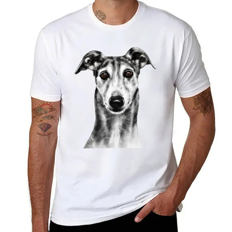 Galgo Igor/Greyound Igor เสื้อยืดอะนิเมะขนาดใหญ่เสื้อยืดผ้าฝ้ายสีดําธรรมดาสําหรับชายเสื้อยืดแพคเกจ