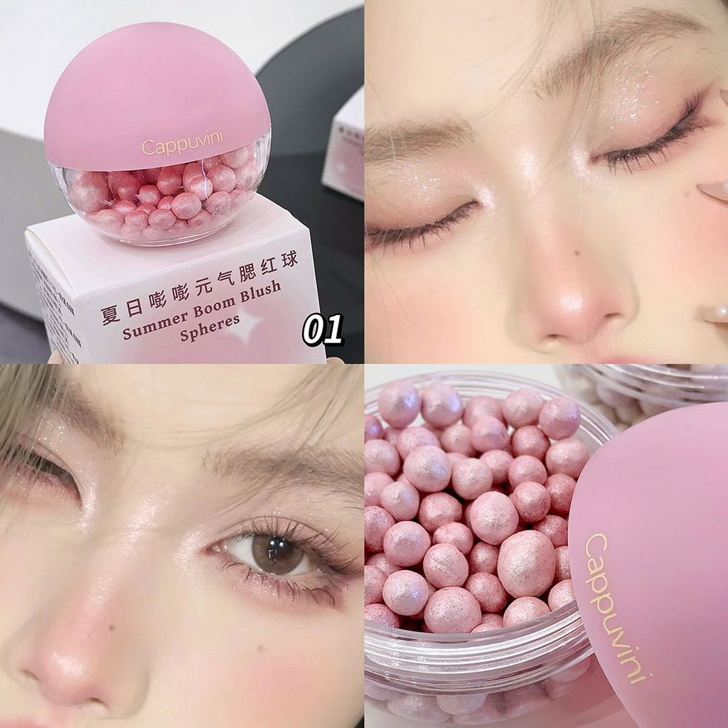 Puff-Up Shade Blush Highlighter Ball, Gradient Long-Lasting Natural No-Makeup Cheek Color – โปรปัง