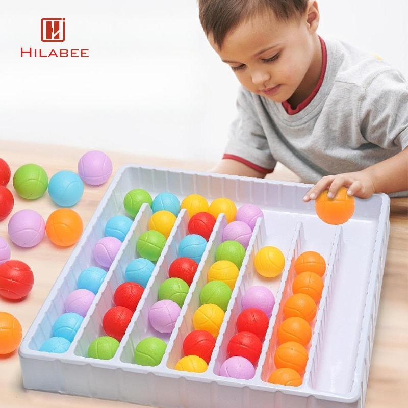 [UsusexaMY] olor Sorting Ball Game Early Development แบบพกพา Eduation Board Game สําหรับเด็กอนุบาลเฮ