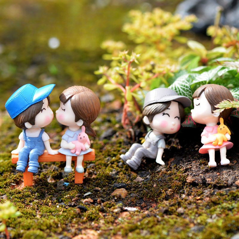 ตุ๊กตาคู่รัก ใช้ตกแต่ง DIY ตุ๊กตาจิ๋ว กระถางต้นไม้ แต่งเค้ก แต่งบ้าน สวนถาด คอนโซลรถ ช่อดอกไม้ แต่งบ้าน ของขวัญ