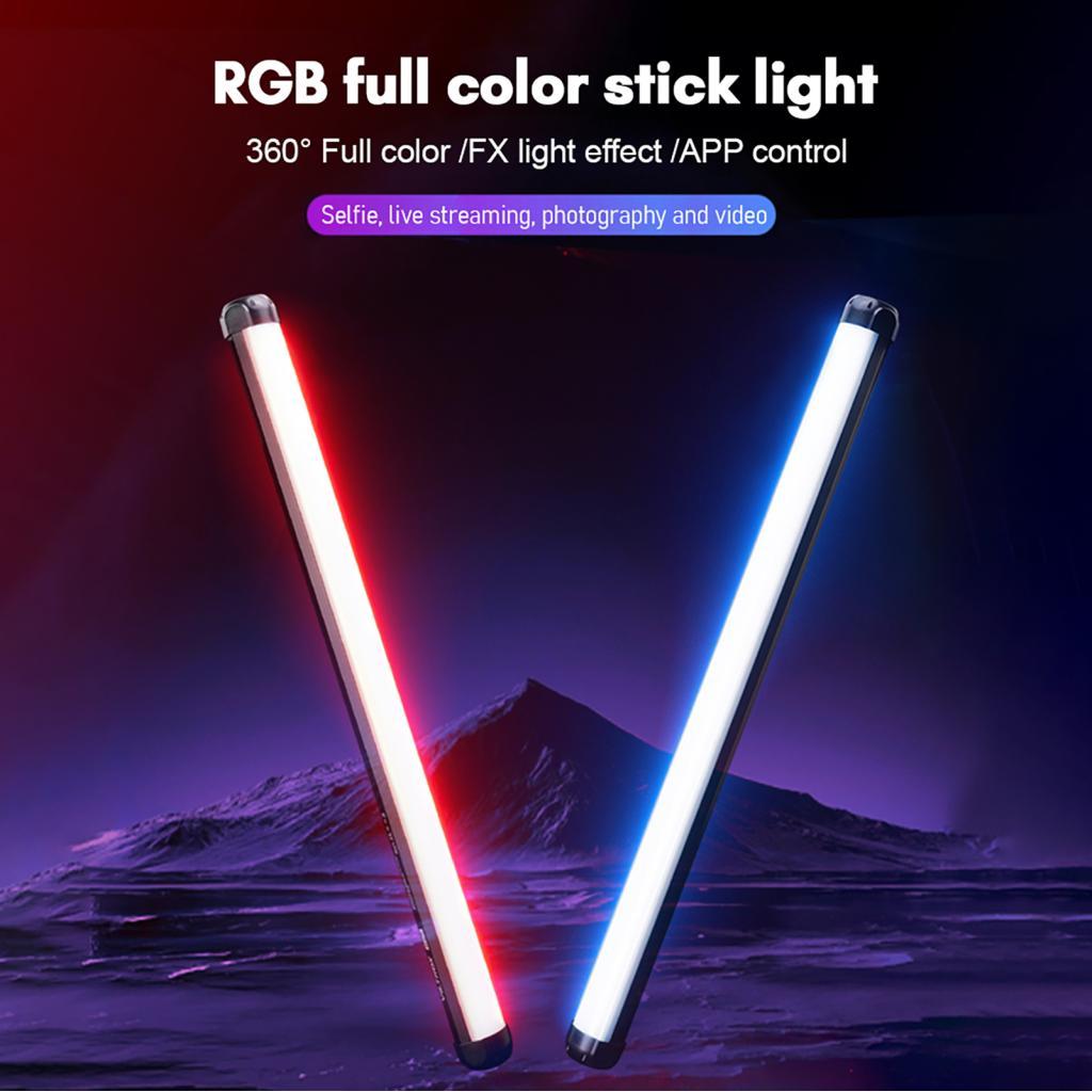 Caoyuanstore VILTROX K60 20W RGB ไฟ LED หลอดสองสีแบบพกพาเติม Wand Stick 2500K-8500K หรี่แสงได้ TLCI9